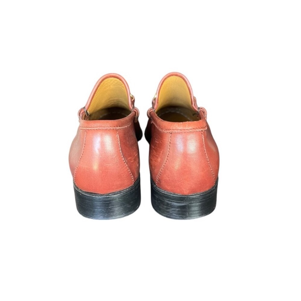 Vintage Gucci 1953 Horsebit Brown Leather Loafers with Gold Accents Size 7 - Picture 10 of 11